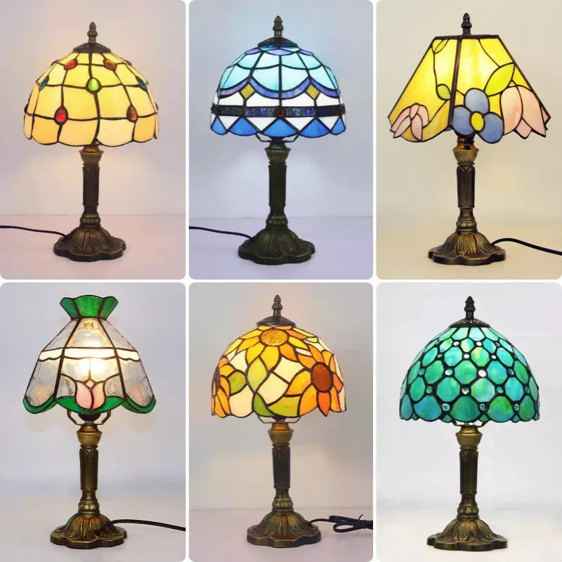 Lampe de Chevet Vitrail Tournesol