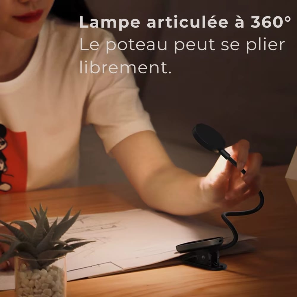 Lampe de Lecture Design Clip LED