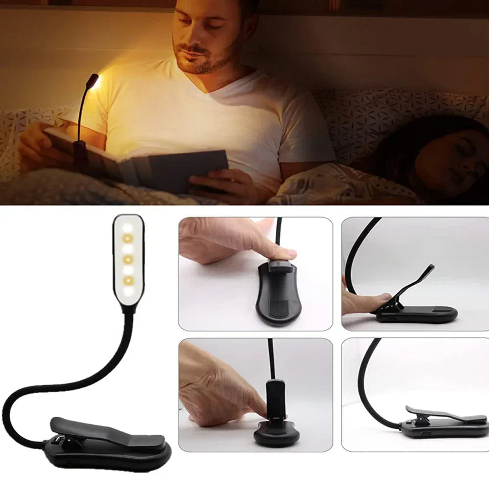 Lampe de Lecture Design Flexible Clip