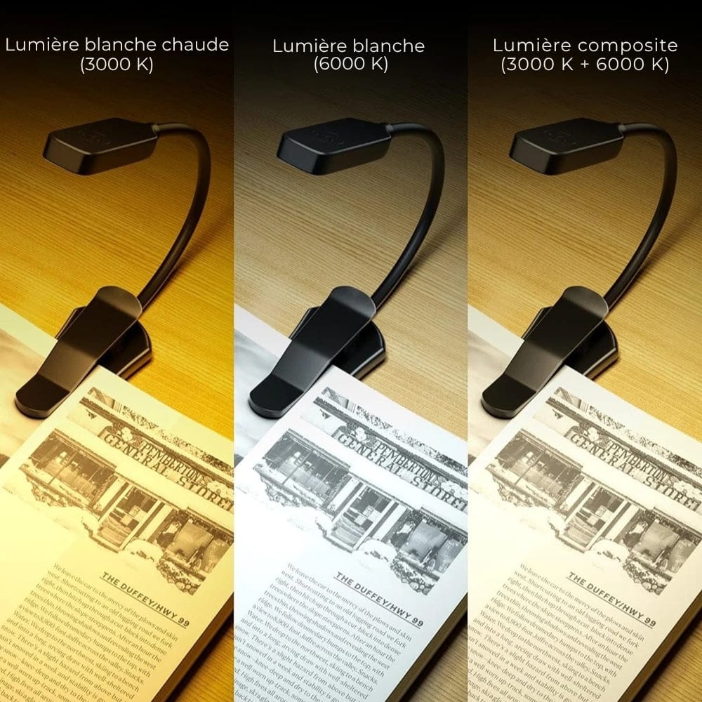 Lampe de Lecture Design Flexible Clip