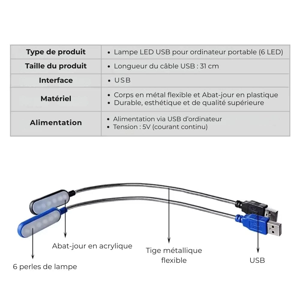 Lampe de Lecture USB