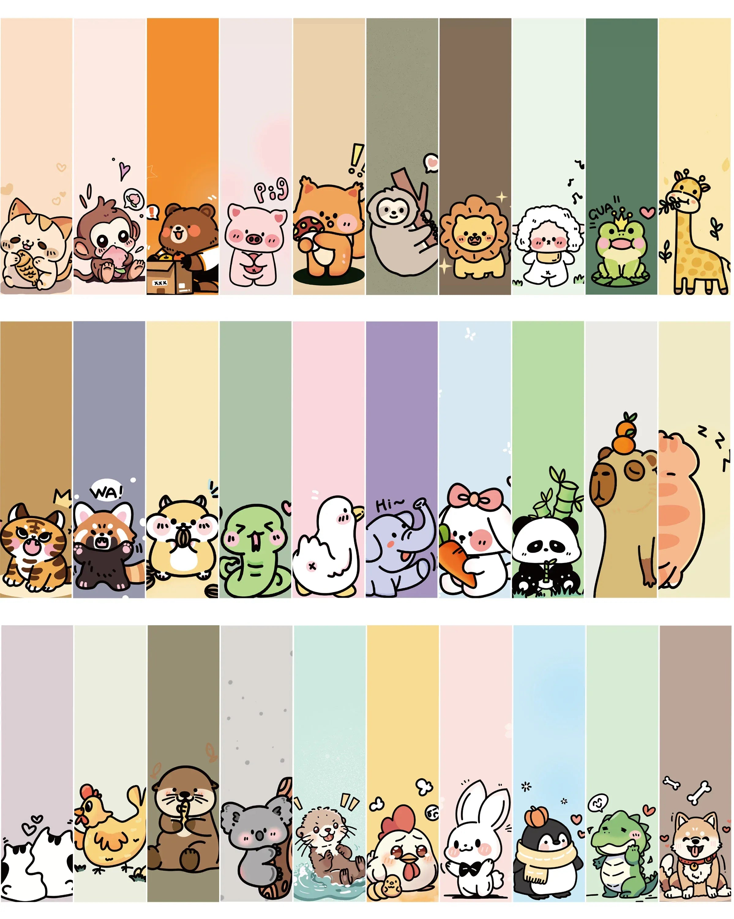 Marque Page Animaux Kawaii