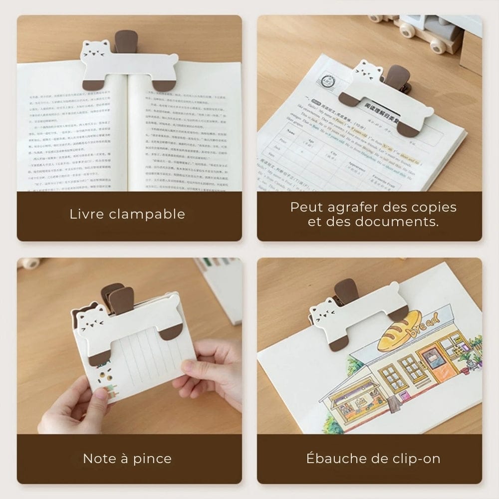 Marque Page Clip Chien et Chat