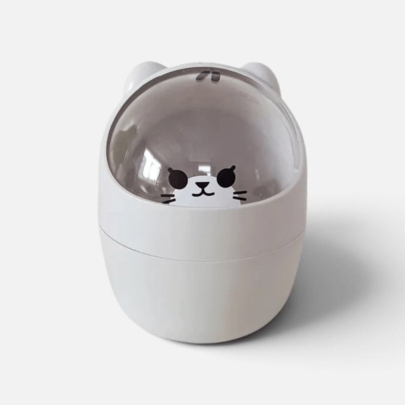 Mini Poubelle Visage d'Ours Kawaii