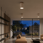 Plafonnier LED Travertin Bois Forme Tube