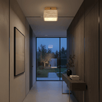 Plafonnier Travertin Cube Bois Design Nordique