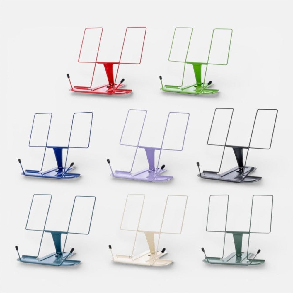 Support Livre Réglable En Métal Pliable Locisne - Porte-Livres Anti-Dérapant 7 Angles, Pour Cuisine, Bureau, École, Lecture Confortable Jusqu'à 900 Pages Lutrin Livre Pliable