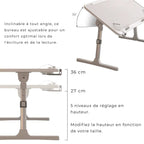 Porte Livre de Lit Ajustable