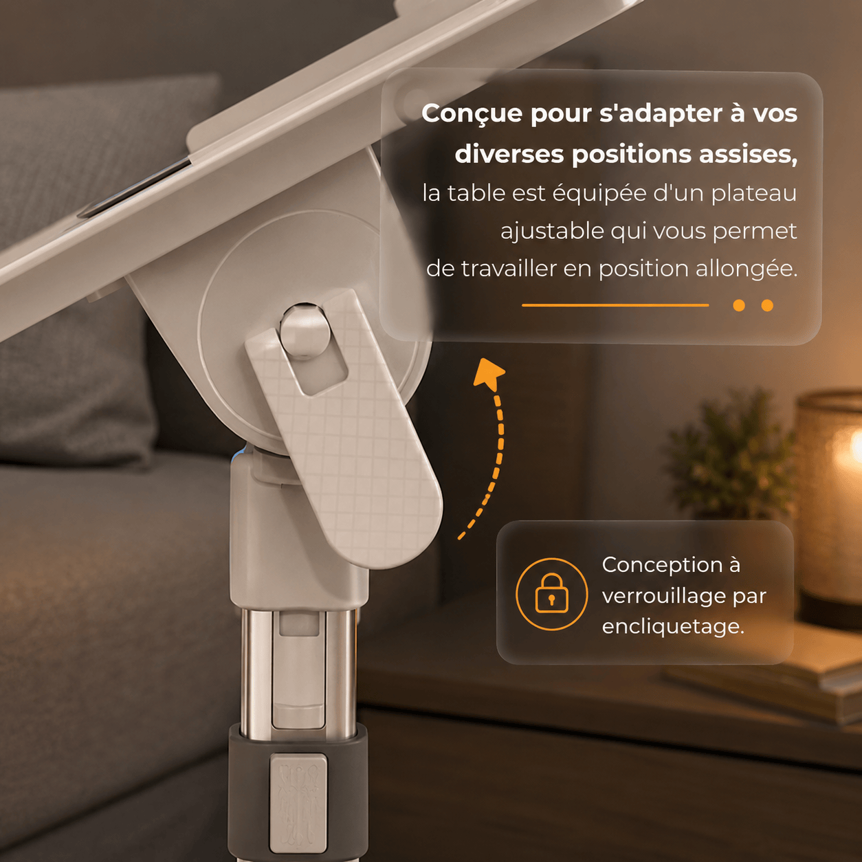 Porte Livre de Lit Ajustable