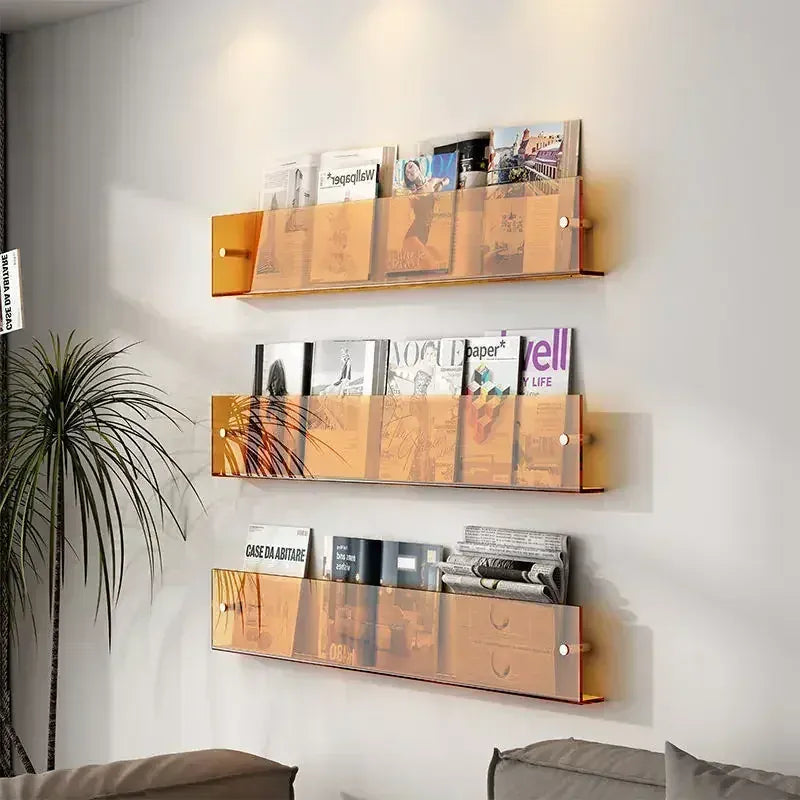 Porte Livre Mural Transparent