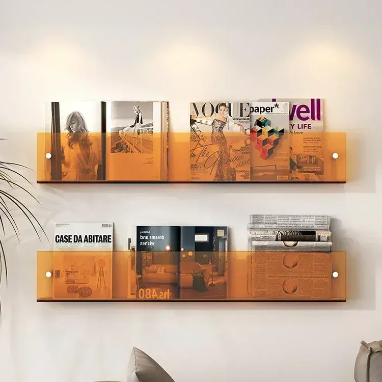 Porte Livre Mural Transparent