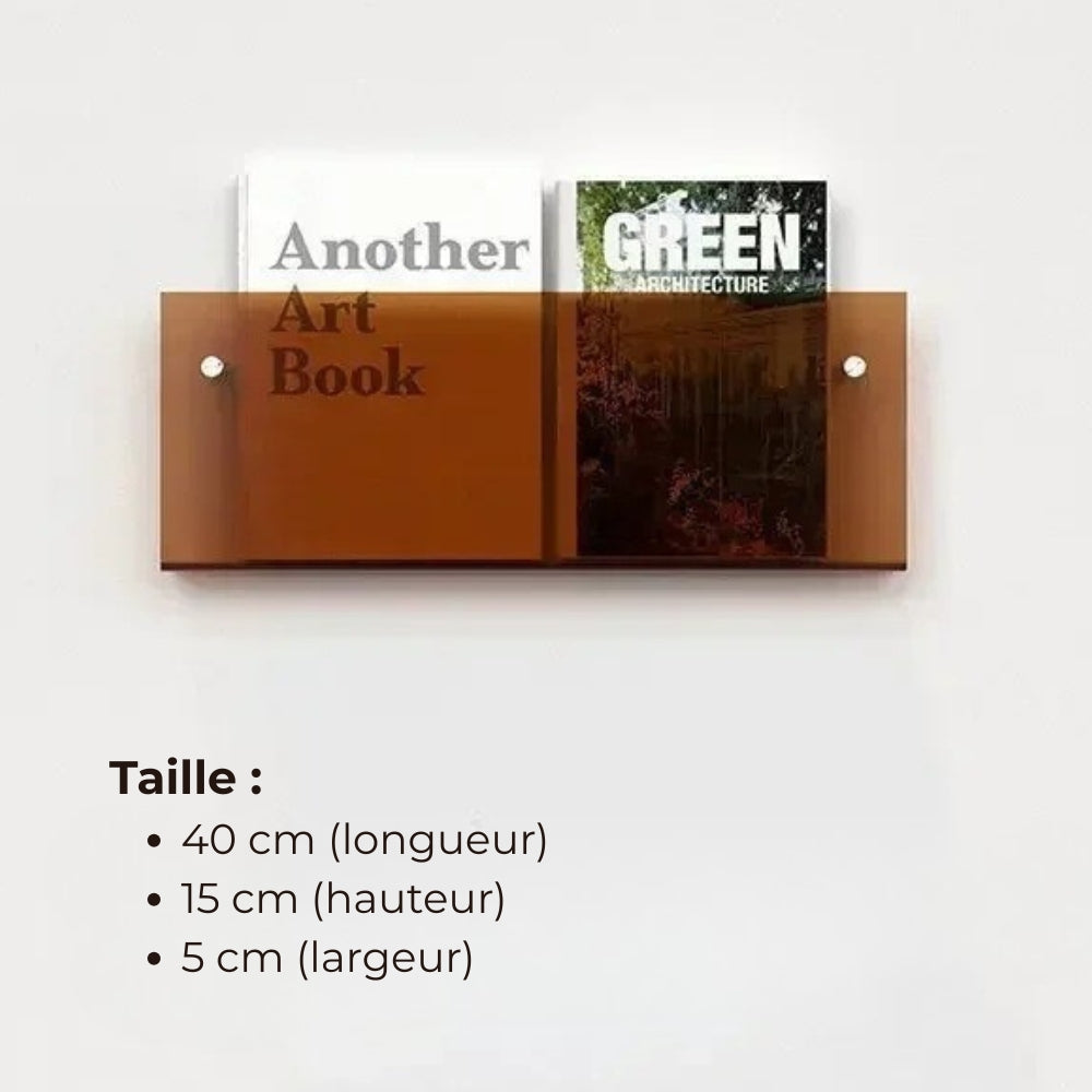 Porte Livre Mural Transparent