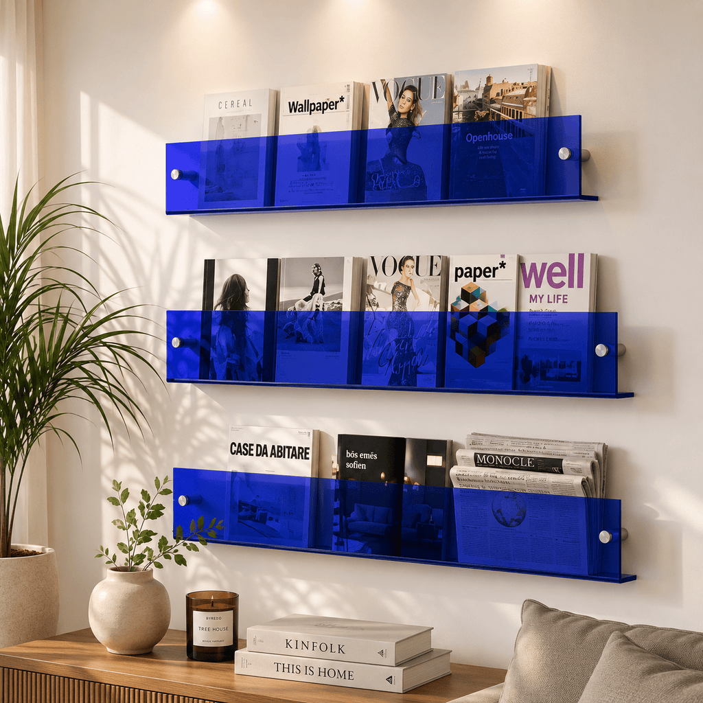 Porte Livre Mural Transparent