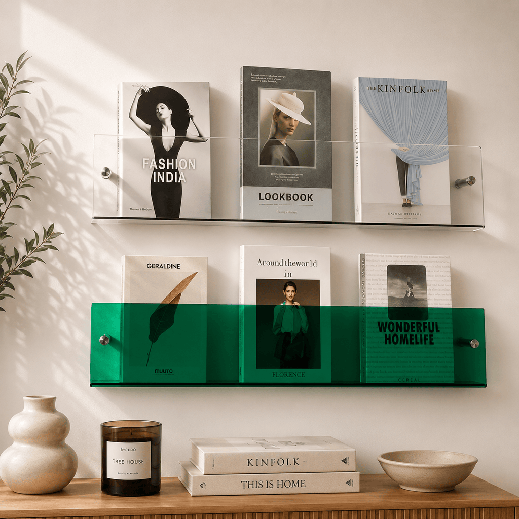 Porte Livre Mural Transparent