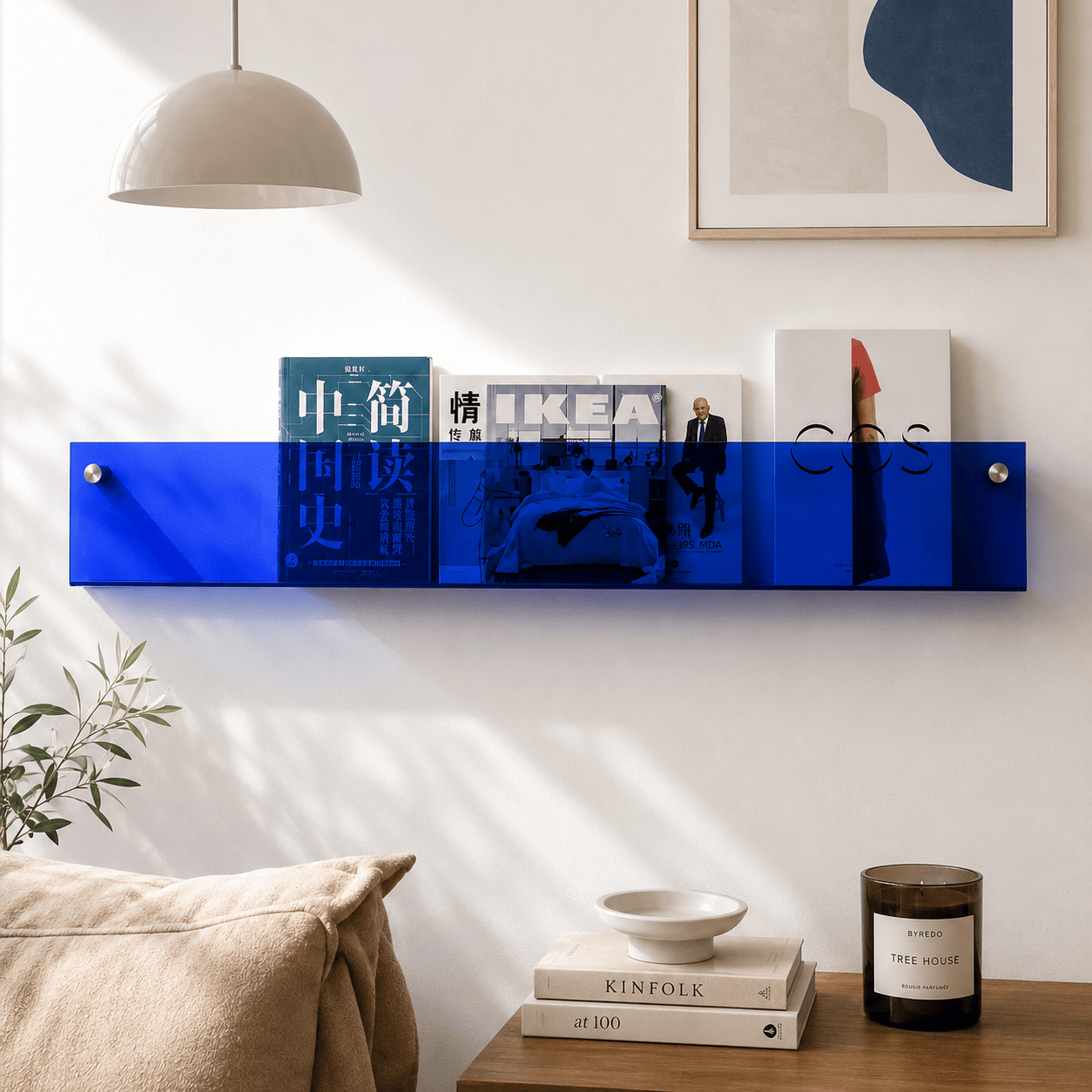 Porte Livre Mural Transparent