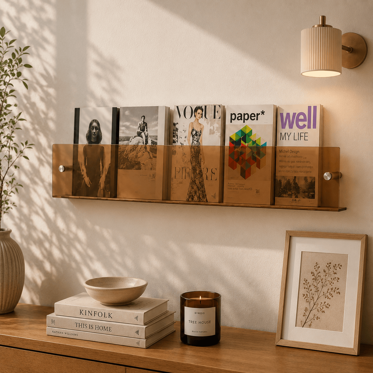 Porte Livre Mural Transparent
