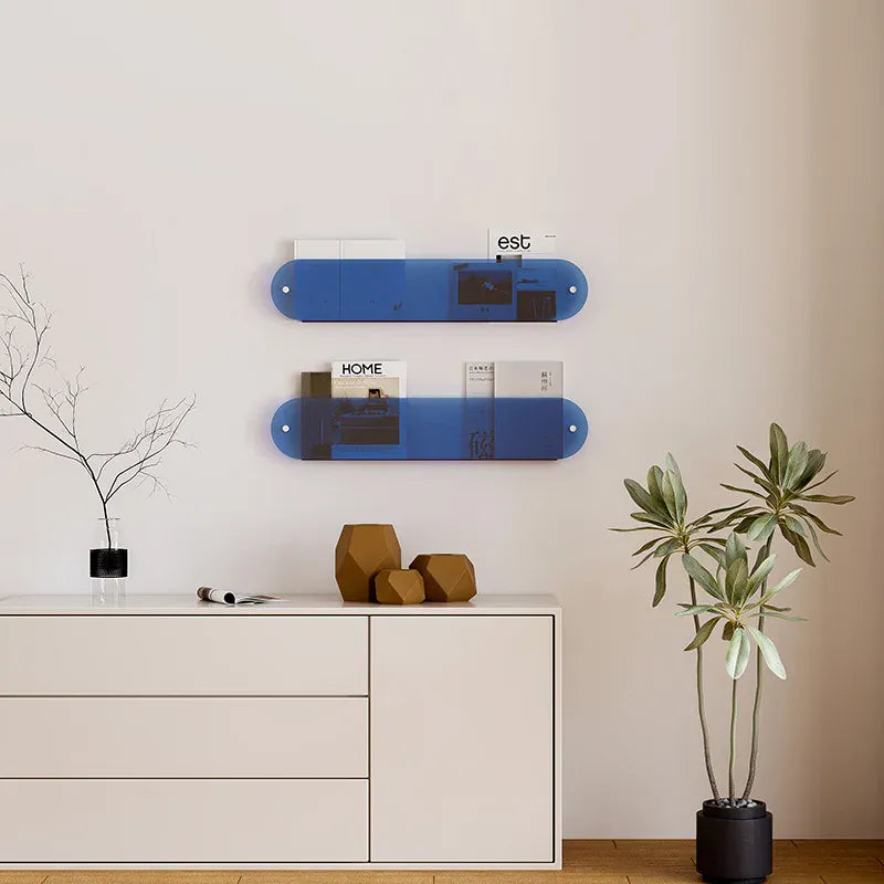 Porte Livre Mural Transparent Circulaire