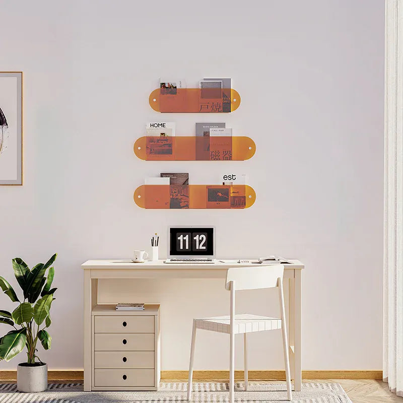 Porte Livre Mural Transparent Circulaire