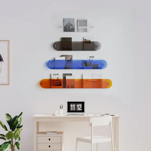 Porte Livre Mural Transparent Circulaire