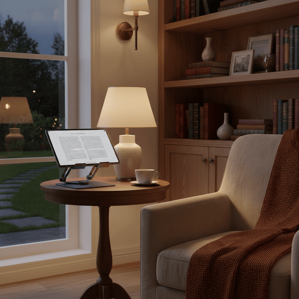 Porte Livre Tablette Rotatif et Pliable