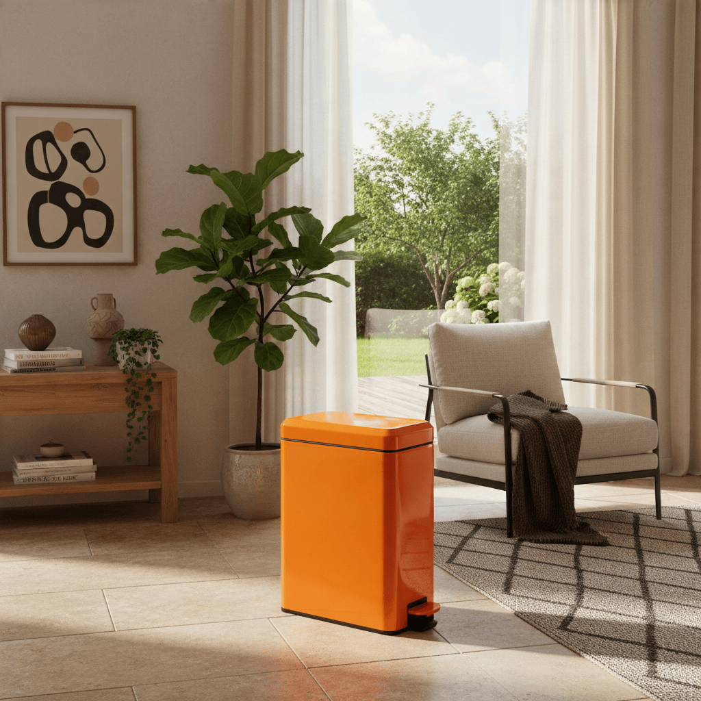 Poubelle Acier Pédale Design Slim