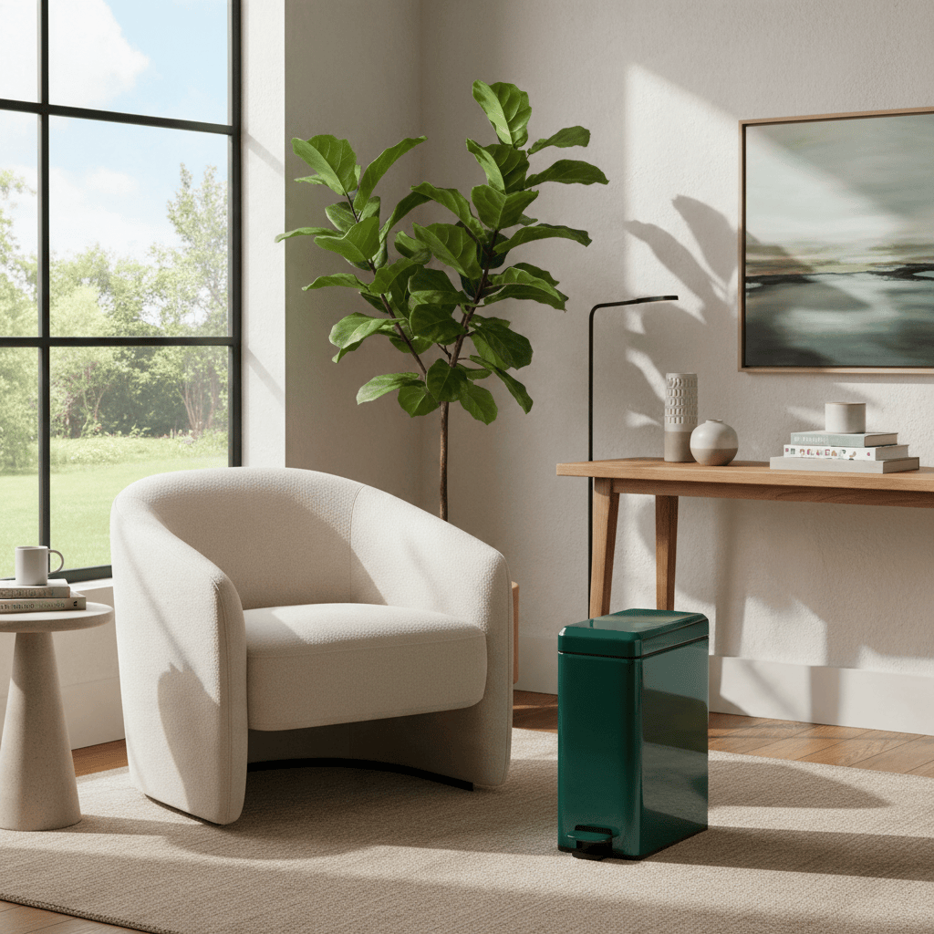 Poubelle Acier Pédale Design Slim