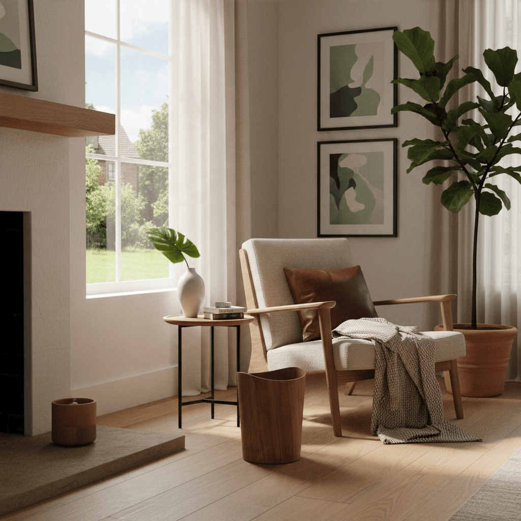 Poubelle Bois Naturel Design Minimaliste