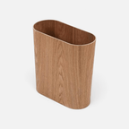 Poubelle Bois Ovale Design Épuré