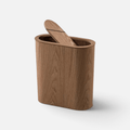 Poubelle Bois Ovale Design Épuré