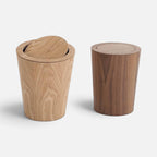 Poubelle Bois Ronde Design Épuré