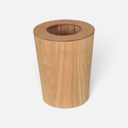 Poubelle Bois Ronde Design Épuré