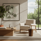 Poubelle Bois Ronde Design Épuré