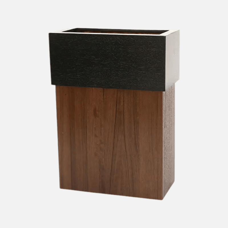 Poubelle Bois Slim Design Contemporain