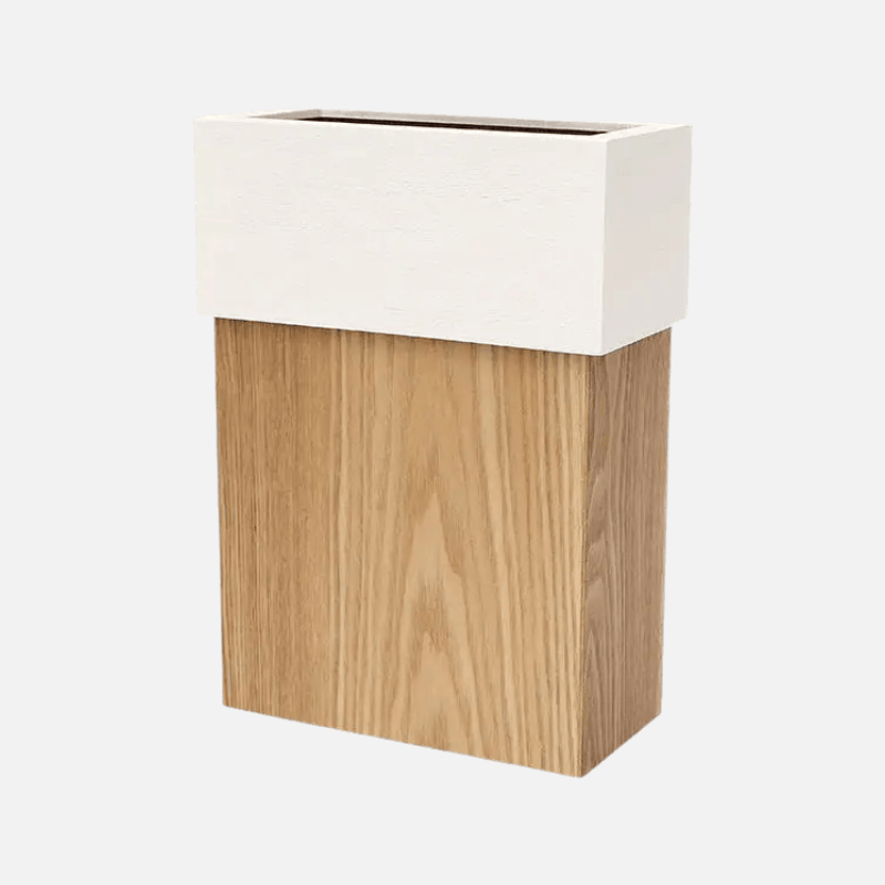 Poubelle Bois Slim Design Contemporain