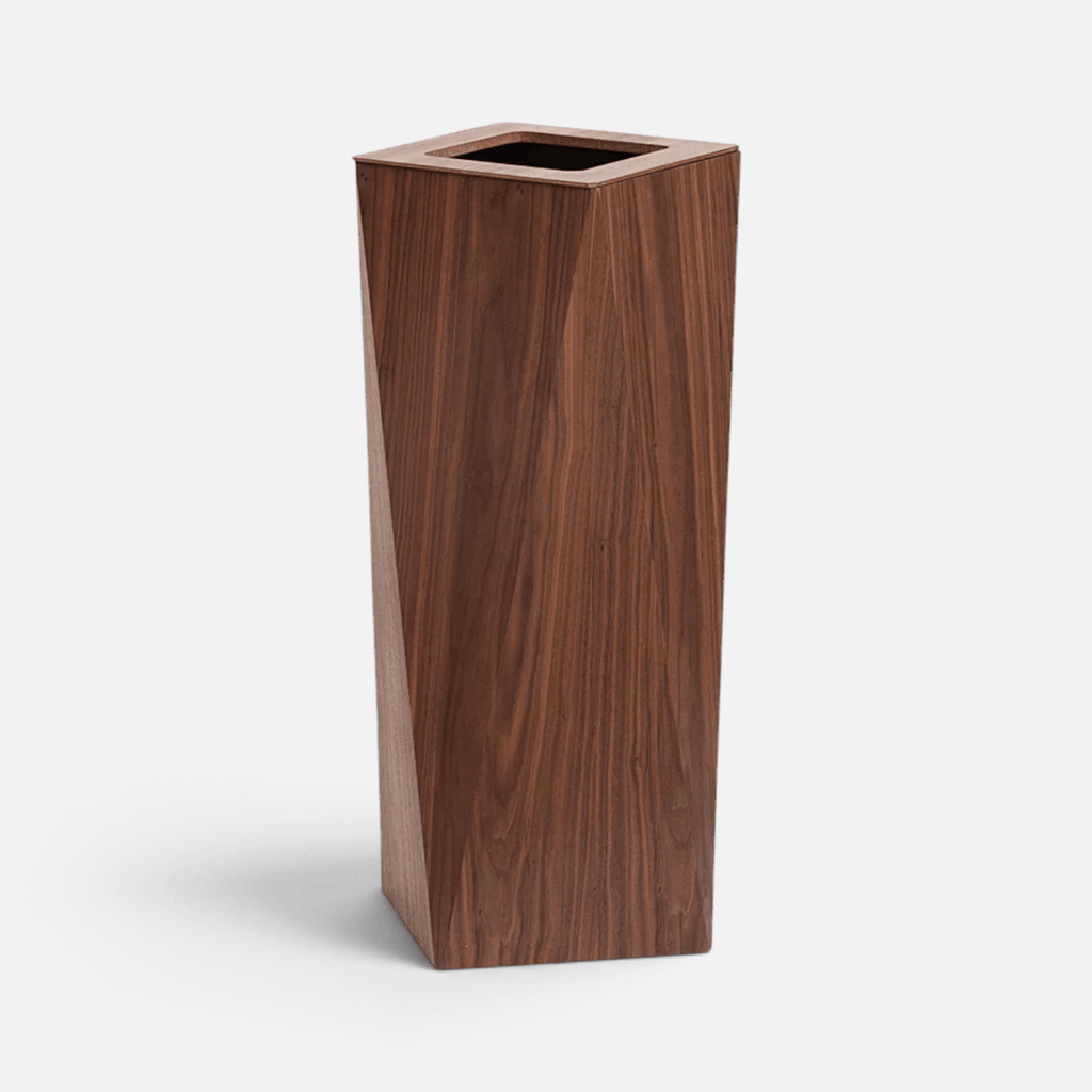 Poubelle Design Bois Forme Diamant