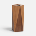 Poubelle Design Bois Forme Diamant