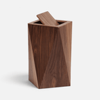 Poubelle Design Bois Forme Diamant
