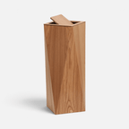 Poubelle Design Bois Forme Diamant