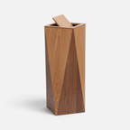 Poubelle Design Bois Forme Diamant