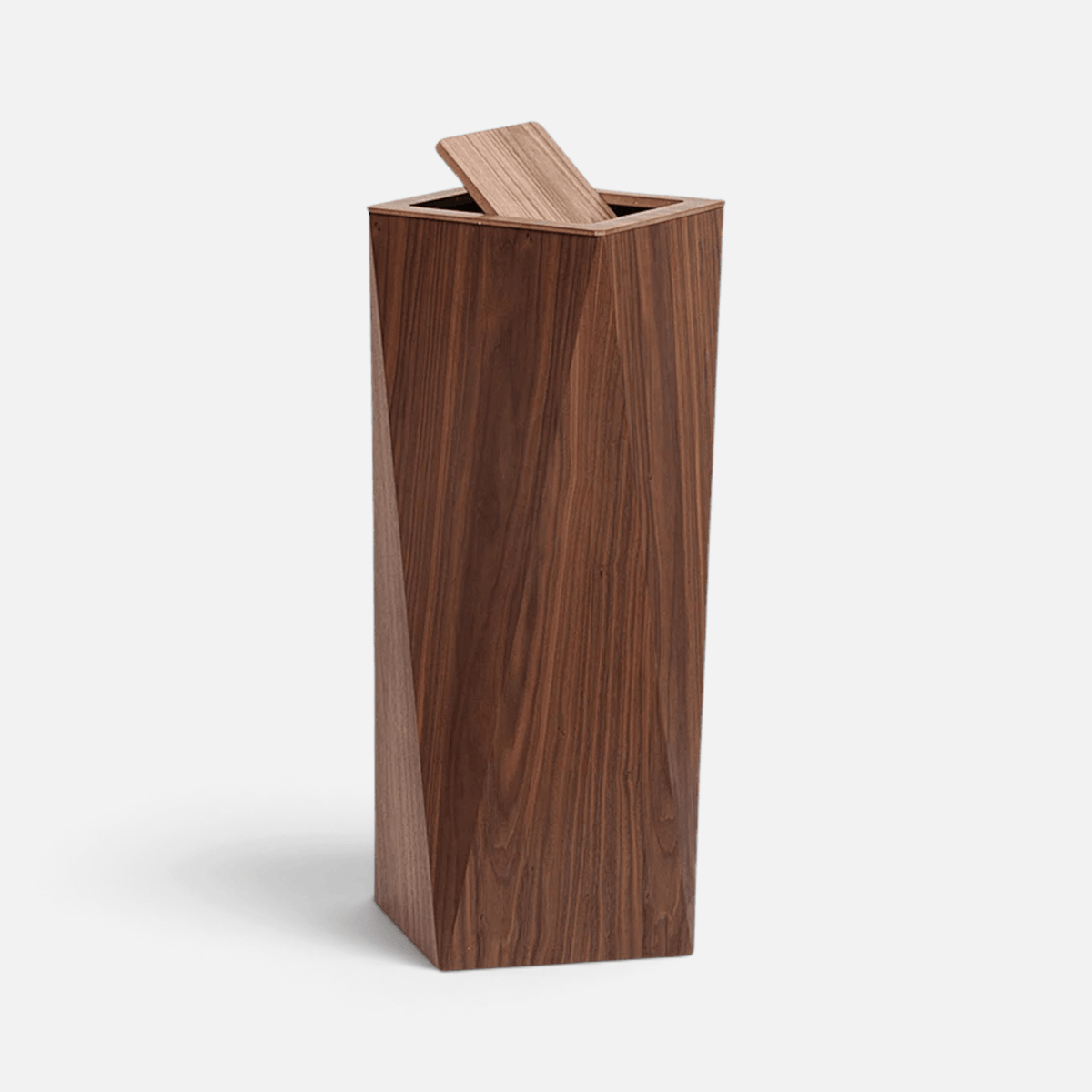 Poubelle Design Bois Forme Diamant