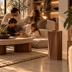 Poubelle Design Bois Forme Diamant