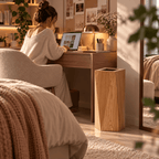 Poubelle Design Bois Forme Diamant