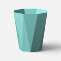 Poubelle Design Origami Colorée