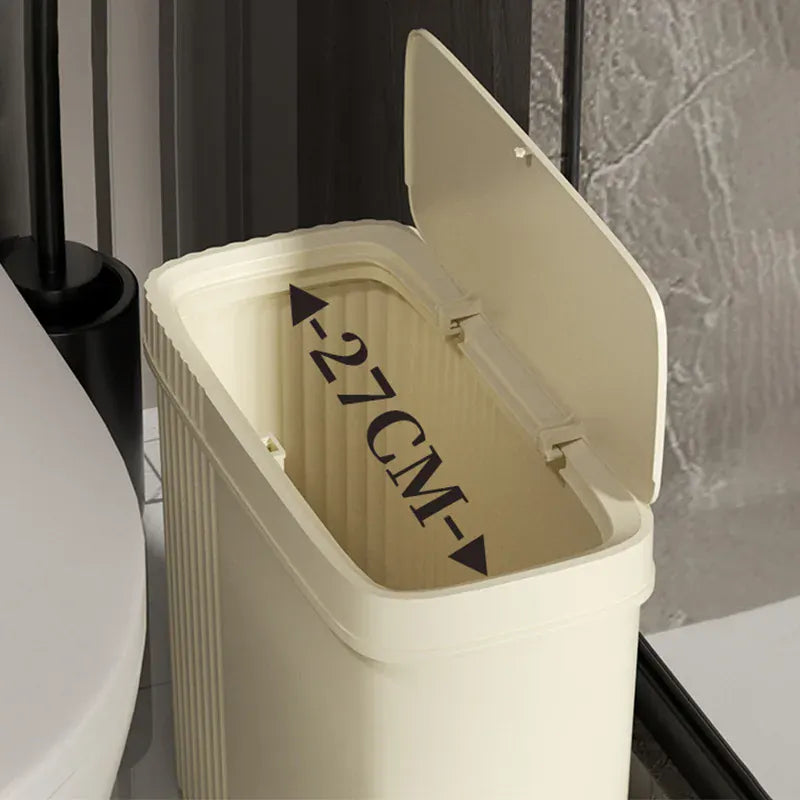 Poubelle Rectangulaire Anti-Odeur Couvercle Clapet