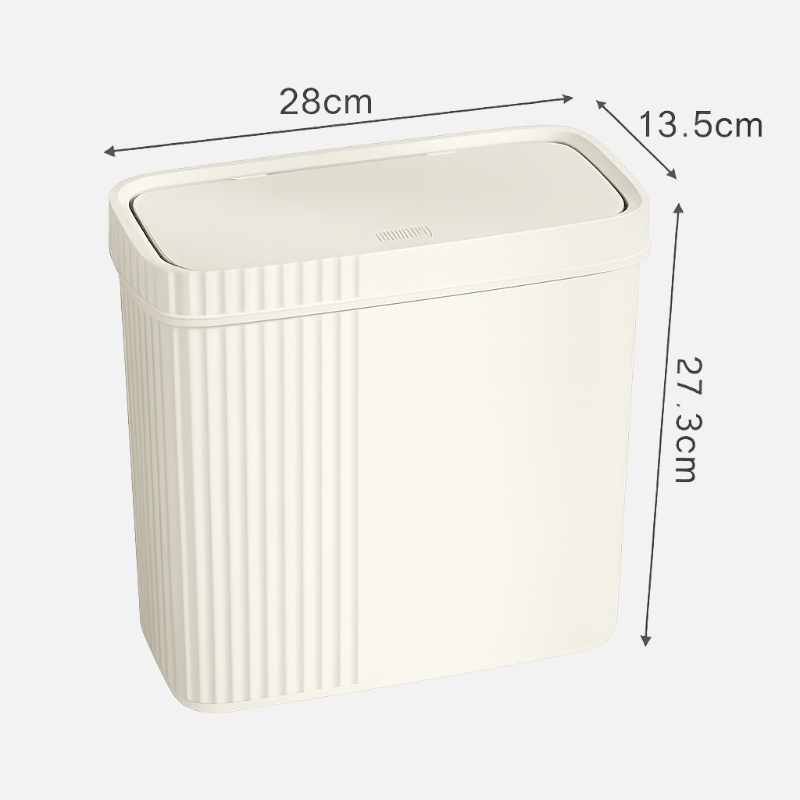 Poubelle Rectangulaire Anti-Odeur Couvercle Clapet
