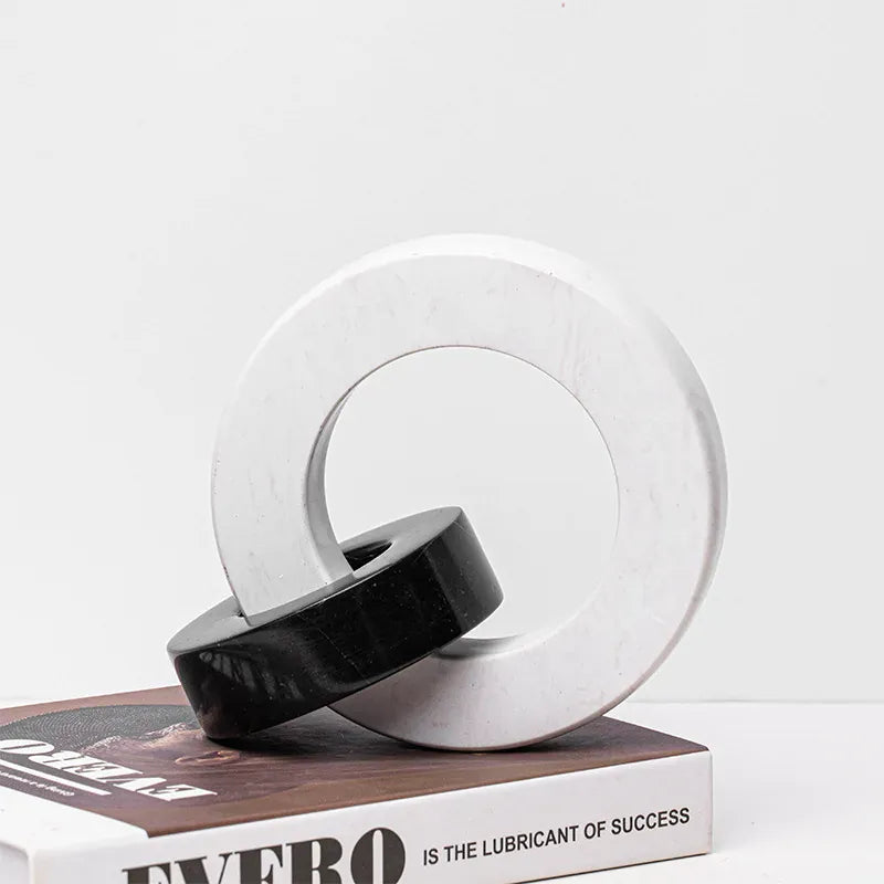 Serre Livre Anneaux Noir & Blanc