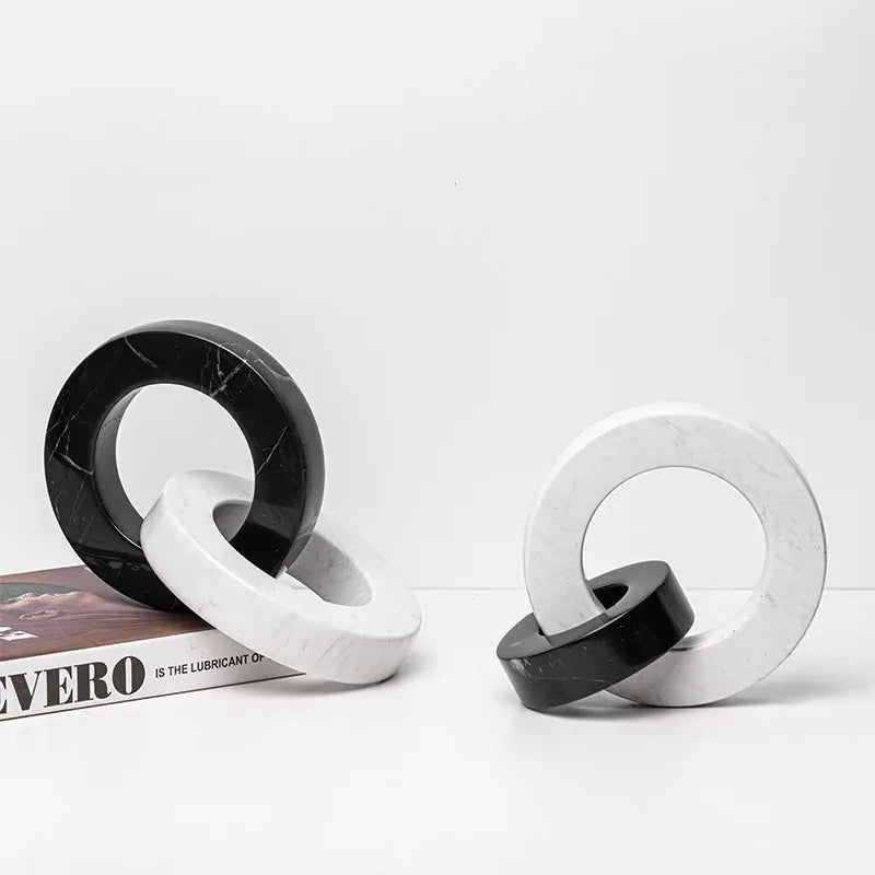 Serre Livre Anneaux Noir & Blanc