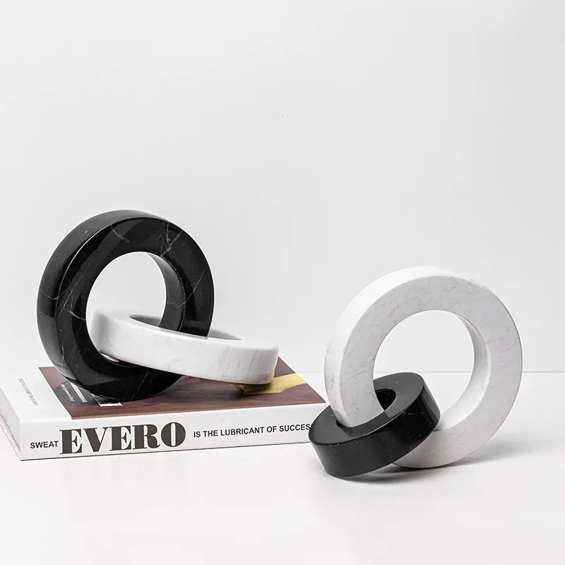 Serre Livre Anneaux Noir & Blanc