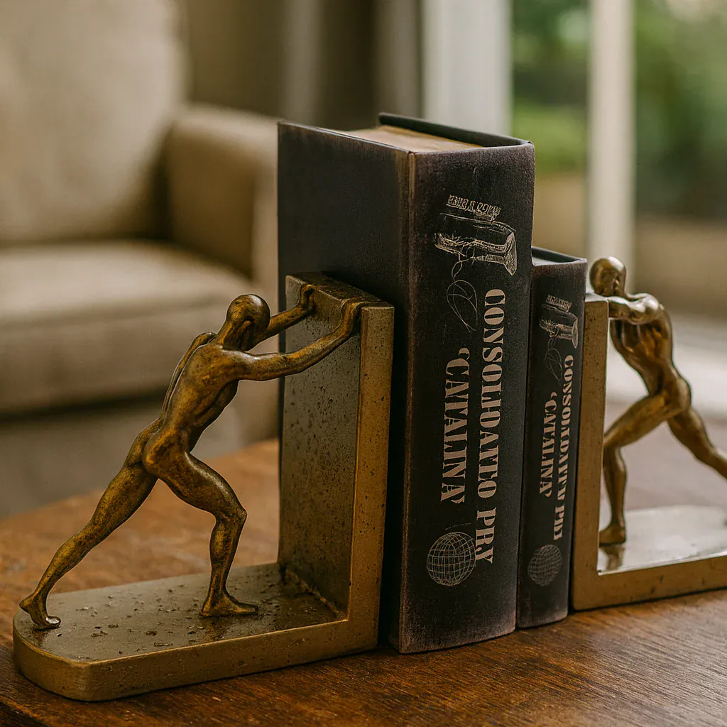 Serre Livre Bronze Doré