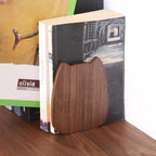 Serre Livre Chat Bois